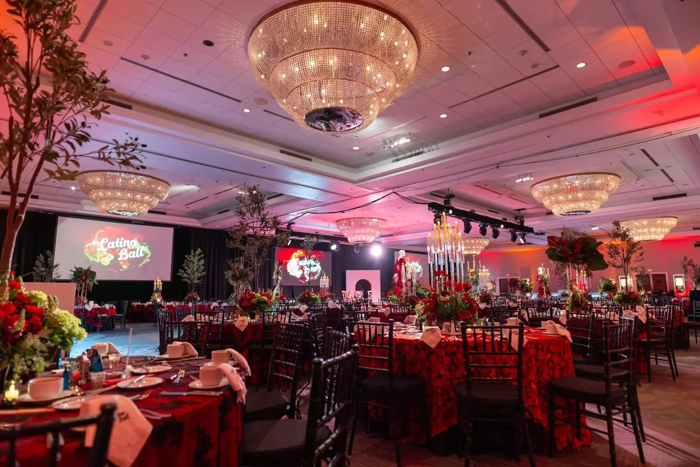 Marketing production — branded ballroom and stage