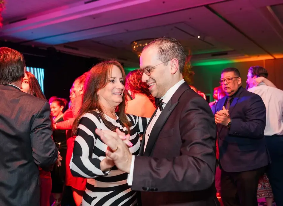 A couple dances at the Latino Ball